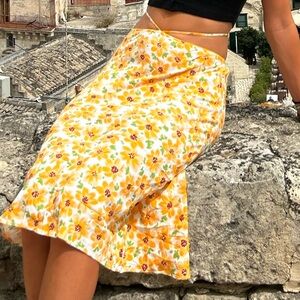 Yellow Floral Skirt